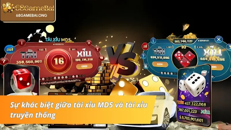 Điểm khác biệt của tài xỉu MD5 với các loại khác